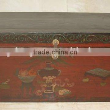 Chinese antique beautiful hand painted chest