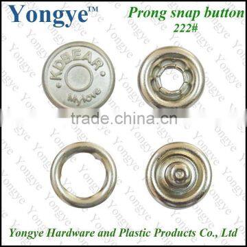 10mm custom prong snap button