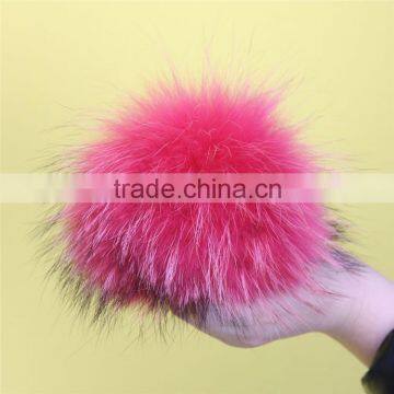 100% Genuine Real Raccoon Fur Ball Pompoms For Beanie Hat Cap or shoes