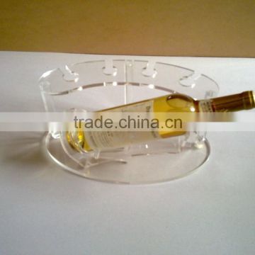 Without insert or edge wine glass clear acrylic tray