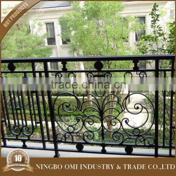 Professional manufacture outdoor wrought iron stair railing models price of the meter