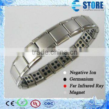 Promotional Quality 80 Germanium Stone Titanium Steeless Energy Power Bracelet