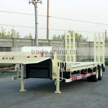 carbon steel tri axle flatbed truck and trailer (with front door optional) for Angola\Congo