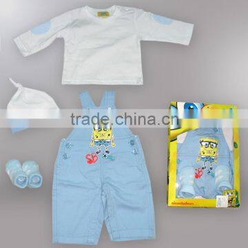 Sponge Bob baby gift set Sponge Bob baby clothing 2016 wholesale baby clothes