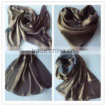 yarn dyed double silk chiffon scarves with foiled powder