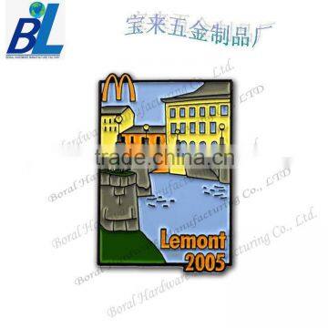 Rectangle stamping soft enamel pins