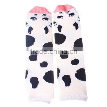 Top quality cartoon cotton socks wholesale solid color baby dance leg warmers