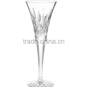 2015 sodalime new design luxury Engraved Dublin design champagne saucer flutes