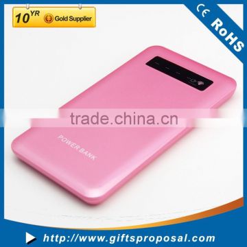 Portable Power Bank Slim Power Packs Battery Charger with LCD Display - Pink