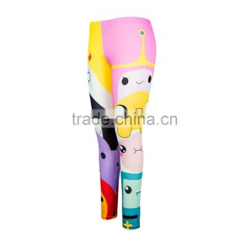 Woman Body Fitted Leggings / Tights Full Sublimated with Custom Adventure Time Totem design