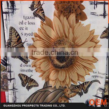 2016 Flower Design Custom Made Cotton Polyester And Satin print Fabric