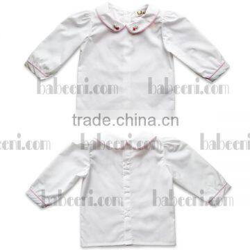 White girl shirt with flower hand embroidery