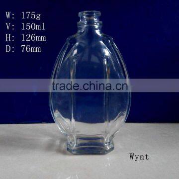 custom 150ml glass perfume bottles shape perfume glass bottles with pump sprayer