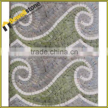 Quadra Bianco 2.25x12 Marble Mosaic Border Listello Tile Tumbled Artistic Mosaic Borders