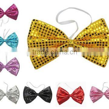 Large sequin bow ties