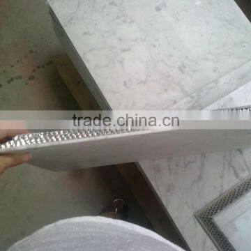 White Cararra Marble composite aluminum Honeycomb Panel for exterior cladding