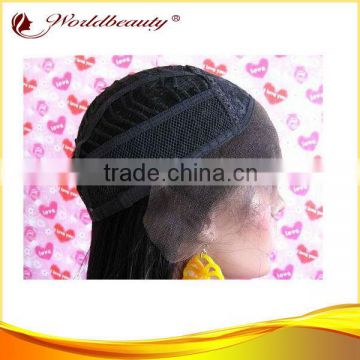 Wholesale stock 100% human hair open cap lace front wigs14" 1B straight