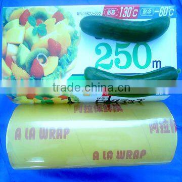 food plastic wrap high quality best fresh transparent soft pvc cling film