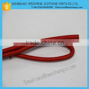 professional manufacturer red braided leather cord