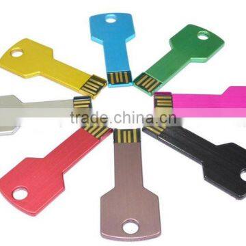 Classic plastic usb disk colorful key shape USB flash drive