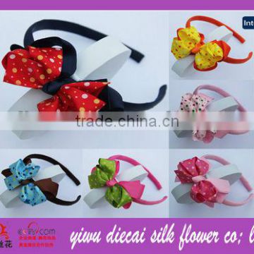 Baby Cute Solid Color Bow Flower Headband