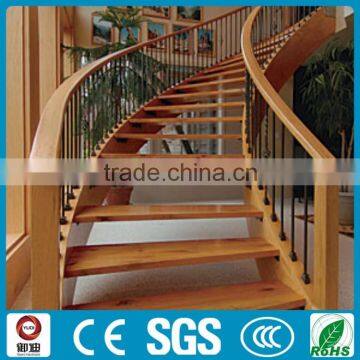 wholesale indoor steel wooden spiral stair factory