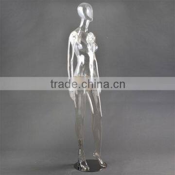 Plastic Full Body Mannequin, Display Transparent Female Mannequin