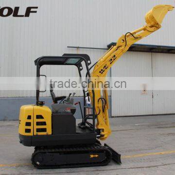 Hydraulic crawler excavator with bucket