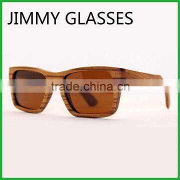 JM457 Vintage China Wholesale Italy Design Brown Polarized FDA CE Cheap Wooden Sunglasses