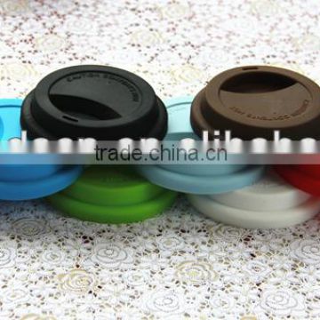 Eco-friendly heat resistant and anti-slip silicone mug lids for coffee