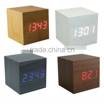 2014 newest LED digital wood clock S714 meet CE and Rohs best for gift                        
                                                Quality Choice