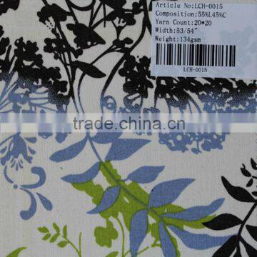 printing linen and cotton blended fabric