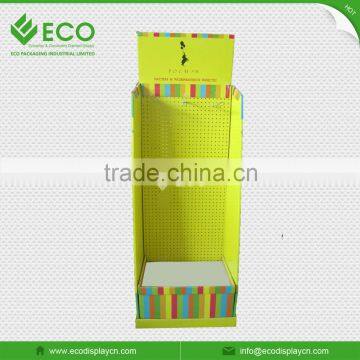 Customized Durable Cardboard Socks Display Stands Wholesale With Plastic Hooks