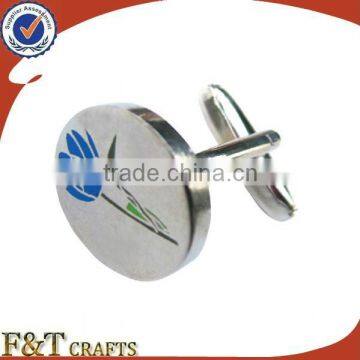 Cheap blank printing souvenir gift custom metal cufflink