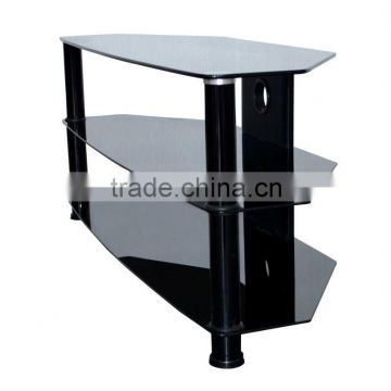 America style Black glass tv stand and tempered tv stand RA024