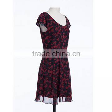 Factory Supply New Pattern Short Sleeve Printed Long Traditional Dress for Women Summer photo-2