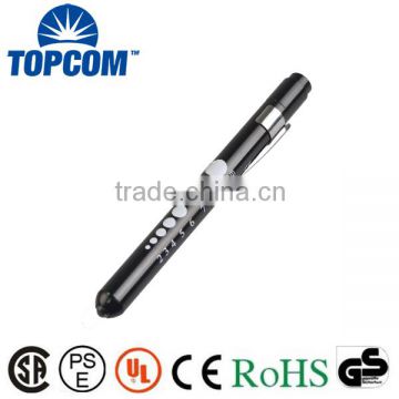 Mini Medical Aluminum Examination Pen Doctor Torch Light With Clip