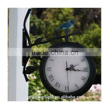 Solar Powered Outdoor Clock for Garden