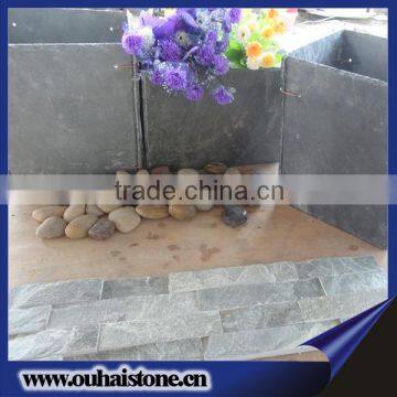 Enough space for plants black slate stone natural flower pots