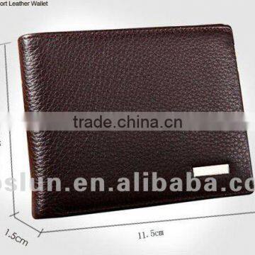 classic noble van men's short leather wallet