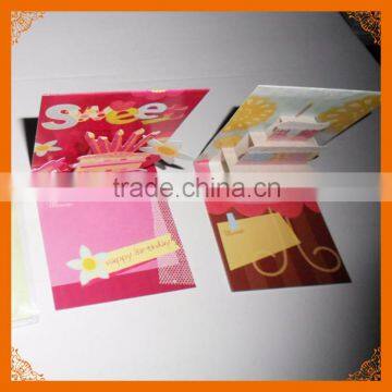 new year greeting 3d card and pop up card