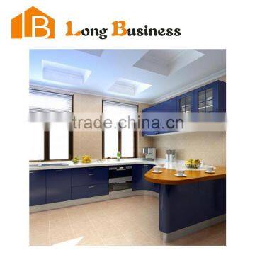 LB-JL1290 China Designs Modern Blue Wooden Kitchen Furniture