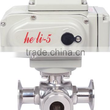 electric actuator with 3 way ball valve