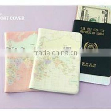 World Map Passport Wallet Cover Case Card Holder Bag Ticket Container Pouch