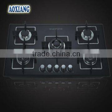 Kitchen 5 Burner Built-in Tempered Glass Gas Stove/ Gas Stove/ Gas Cooker AX-1214