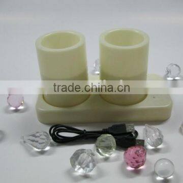 Wireless Rechargeable Led Plastic Candle With USB Wire photo-6