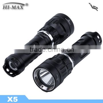 HI-MAX X5 Bright Underwater Waterproof Led Diving Backup Light