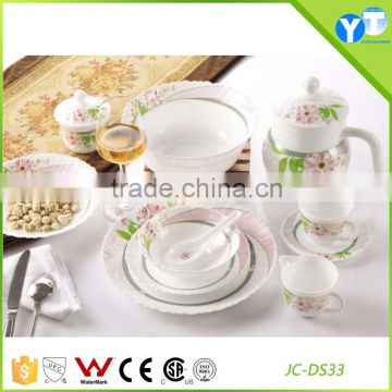 33Pcs Wholesale Opal Glass Dinner Set