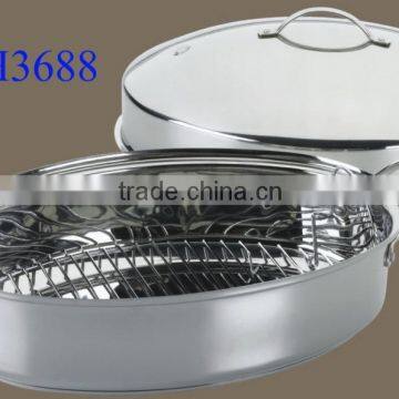 AH3688 5PCS STAINLESS STEEL OVAL ROASTER