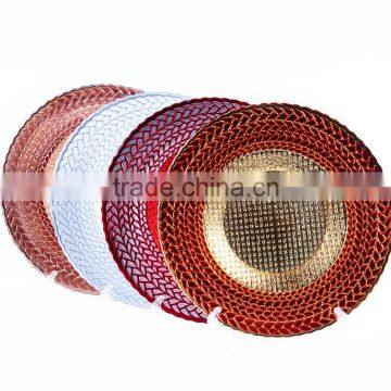 Wholesale Charger Plate/show plate/under plate/dinner plate/candle plate/cheap plate in Color Painted by Spinning